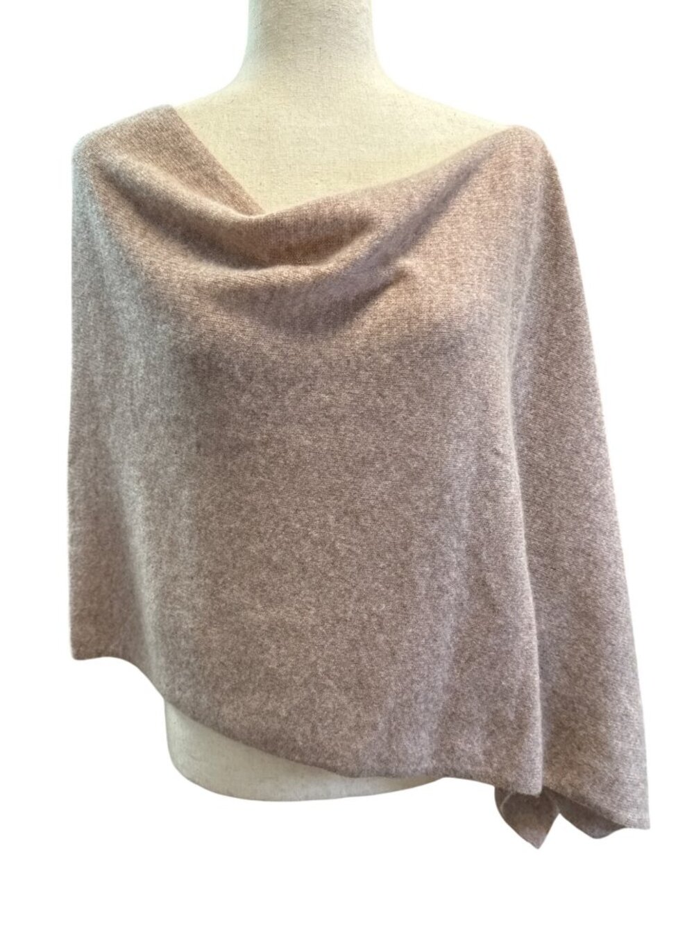 In2 by InCashmere Solid Cashmere Topper Shawl~Size One Size~Pink Oatmeal L4 03